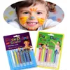 6 kleuren schuim schilderen kleurpotloden splitsing structuur gezicht verf krijt kleurschildering pen stick voor kinderen feest make -up8322663