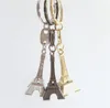 Retro Eiffel Tower Keychain stamped Paris France Fashion Creative Gift Keychain Gold Sliver Bronze key ring Wholesales