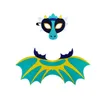 Dragon Wing Cape en Dinosaur Mask Parrot Dance Party Dress Halloween -kostuum voor kinderen Pashmina