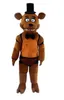 Freddy'nin FNAF Freddy Fazbear Maskot Kostüm Karikatür Maskot Custom'deki 2020 İndirim fabrika satış Beş Gece