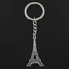 l'argento libero dei monili di Portachiavi dell'anello chiave di modo 20pcs/lot di trasporto ha placcato gli accessori chiave di fascini della Torre Eiffel placcati argento