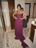 Kim Kardashian Evening Dresses Lila Färg Long Chiffon Formell Prom Party Gowns Vestidos de Fiesta