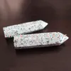 5 Adet Cilalı Hakiki Doğal Susam Jasper Kuvars Kristal Tek Nokta Kule Dikilitaş El Cut 90-100mm Faceted Kivi Jasper Taş Değnek