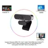 2MP Full HD 1080P Webcam Widescreen Video Work Home Accessoires USB25 Web Cam avec microphone intégré Caméra Web USB pour PC Compu239U