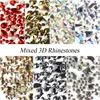 1 Box Shiny Diamond 3D Nail Art Rhinstones Mixed Round Rhombus Stones Flat Back Nail Gem smycken Set Glitter Decorations LY16074197980