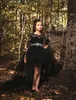 Black High Low Girls Pageant Dresses 2019 Fashion Half Sleeve Lace Crystals Belt Prom Dress Party Gowns Flower Girl Dress Custom S2771