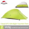 NatureHike Cloud Up Series 1 2 3 человека кемпинга для кемпинга Открытый ультрасшитый лагерь оборудование Gear T191001