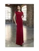 2019 New Dark Red Crepe Sheath Long Modest Bridesmaid Dresses With Cap Sleeves Floor Length Simple Modest Maids of Honor Dress Custom Made