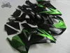 Injektion Kinesisk Fairings Kit för Kawasaki Ninja ZX-14 2006 2007 2008 ZX14R 06 07 08 ZX-14R Green Black ABS Plastkroppsgårdar