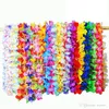 Fashion Hot Party Supplies Silk Hawaiian Flower Lei Garland Hawaii Wreath Cheerleading Products Hawaii Necklace 36 colors