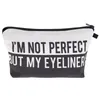 3D-gedrukte letters Cosmetische zakken Deze tas bevat mijn gezicht toilettas meisje vrouwen make-up pouch cadeau tas