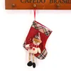 Christmas Stocking Mini Sok Santa Claus Candy Gift Bag Xmas Tree Hanging Hanger Drop Ornaments Decoraties voor thuis