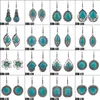 32 stili di vendita caldi orecchini gioielli bohémien retro dichiarazione orecchini pendenti con goccia turchese regali per donne ragazze