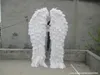 Ny costumized Large White Red Luxury Ostrich Feather Wings Automobile Exhibition Stage Prestanda Visar Skytte Props 240cm