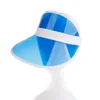 Summer PVC Hat Sun Visor Party Casual Hat Clear Plastic Adult Sunscreen Cap Outdoor Sports Hats Women