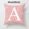 Pele de pêssego rosa capa de travesseiro 18x18 polegadas impressão letra lance almofada de almofada de almofada carro macio almofada de casa decoração home fronha DBC VT0915