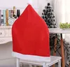 Weihnachtsmann-Hut-Rückenabdeckungen in roter Farbe, Abendessen, Weihnachten, Stuhlkappen für Weihnachten, Zuhause, Party-Dekorationen