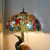 Retro table lamps creative fairy crane stained glass living room bedroom night light restaurant bar decoration lamp