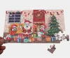 60 pezzi / set Puzzle di legno di Natale Giocattolo per bambini Babbo Natale Puzzle di Natale Bambini Early Educational Puzzle fai da te Bambini Regali di Natale per bambini DA253