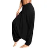 AZULINA 2018 Pantaloni da donna Pantaloni Harem con fondo a goccia con coulisse Allentati Plus Size Fitness Sport Yoga Pantaloni di danza del ventre Femme