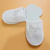 Fashion Bride Slippers Bride Tribe Bridesmaid Maid of Honor Wedding Shoes Bridal Party Spa Day Hen Night Wedding Party Favors