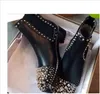 2019 Marca de Qualidade de Moda de Nova Moda Rebites Vermelho de Couro de Fundo Das Mulheres de Alta Top Sapatilha de Luxo Designer Ankle Boots Original BOX