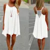 New Fashion Sexy Casual Dresses Women Summer Sleeveless Evening Party Beach Dress Short Chiffon Mini Dress BOHO Womens Clothing Apparel