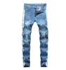 Fashion-19SS Mens Designer Jeans 2019 Printemps Noir Déchiré Trous Distressed Design Jean Crayon Pantalon Poches Hommes Pantalones
