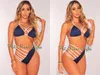 New Fashion Bikin Sexy Vita alta Biquini senza schienale Set Costume da bagno donna Costumi da bagno Donna Bikini push up brasiliano Set da spiaggia Costume da bagno