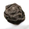 Parrucchino per uomo con 100% capelli umani 0,02-0,03 mm Sostituzione del sistema da uomo con anello a V ultra sottile