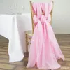 Wholesale wedding curly chiffon chair sash for wedding chiffon chair ribbon long ribbons DIY creative shapes