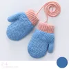 Hiver Kids mitten bébé garçons filles gants gants chauds en corde acrylique gants tout-doigt tricotant les mitaines épaisses 24 y7705718