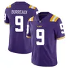 2020 챔피언 플레이 오프 LSU Tigers College Jersey Burreaux 다이아몬드 패치 Joe Burrow Ja'marr Chase 별명 Beckham Delpit