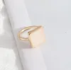 Kadınlar için 1.2cm Kare Kallaite Beyaz Yeşil Gül Pembe Kuvars Taş Yüzükler Moda İç Dia 1.7cm Brincos Pendientes Takı