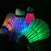 Donkere nacht spelen badminton duurzame UV -verlichting lichtgewicht binnen/buiten shuttlecock sportbenodigdheden gloed
