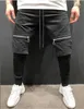 E-Baihui 2021 Men's Sports Pants European and American Style Big Pocket Stitching Trousers Trendy Male's Trousers 1403B-T347