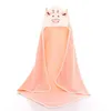 new pink green small cow hooded childrens bathrobe baby cotton soft cloak bath towel