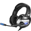 K5 Gaming Headset med mikrofon Casque PC Gamer 3.5mm stereohörlurar för PS4 Gamepad Xbox One bärbar dator