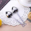 Heart Shape из нержавеющей стали чайное ситечко Silver Tea Leaf Травяной фильтр Infuser Ложка STRAINER практический инструмент кухни LX8645