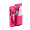 Silicone souple salle de bain organisateur porte-brosse à dents salle de bain sucer sur miroir dentifrice rasoir organisateur boîte de rangement