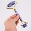 Gezicht massage groothandel huidverzorging tool schoonheid zaagtand natuurlijke blauwe sodaliet stenen gezicht roller jade facial roller gereedschap