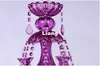 Frete grátis candelabro roxo Europeia decorativa Modern Living Room Vela casa Lâmpadas Lâmpada de suspensão de cristal luzes do candelabro