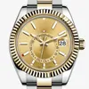 7 -selling Luxury Watches New 24-Hour Men's Automatic Calendar 42mm Stainless Steel Sky Dweller Men's Watch219h