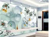 wall papers home decor designers Butterfly Love Flower Dream Flower 3D Stereo Circle TV Background Wall