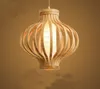 Lampe à suspension en oignon en bois AC E27 Moder Suspension pour étude de salon suspendu Duplex Antique Simple éclairage à la maison Luminaire MYY