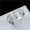 EPANCET DHL покрытый стерлинговый серебряный ряд большой Zircon женские кольца DHSR694 US размер 7; женская 925 серебряная тарелка три каменных кольца