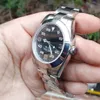 Luxury Air King Mens klockor fullt rostfritt stålband spegel relojes 2813 Automatisk mekanisk orologio armbandsur A000290Q