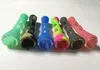 Silicone Pipes Glass One Filter Horn Shape Smoking Pipe Cigarette Ultimate Hand Tool Holder Tobacco Oil Herb Hidden Bowl