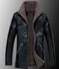 Atacado-Designer de Roupas Masculinas Homens Casacos de Inverno Shearling Lapela Pescoço para Homens Lã de Couro Falso 2019 Outono Jaqueta de Moto Mens Outwear