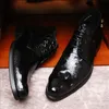 ワニ靴レザーブーツ男性アンクルブーツ男性靴男性Zapatos de Hombre de Vestirフォーマルボタンホムブルカーロー